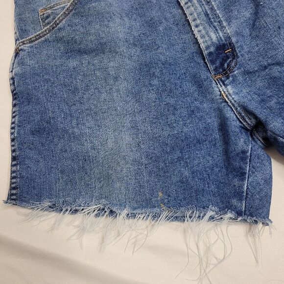 VINTAGE 90s Wrangler distressed cutoff jean shorts XXL - Picture 5 of 12